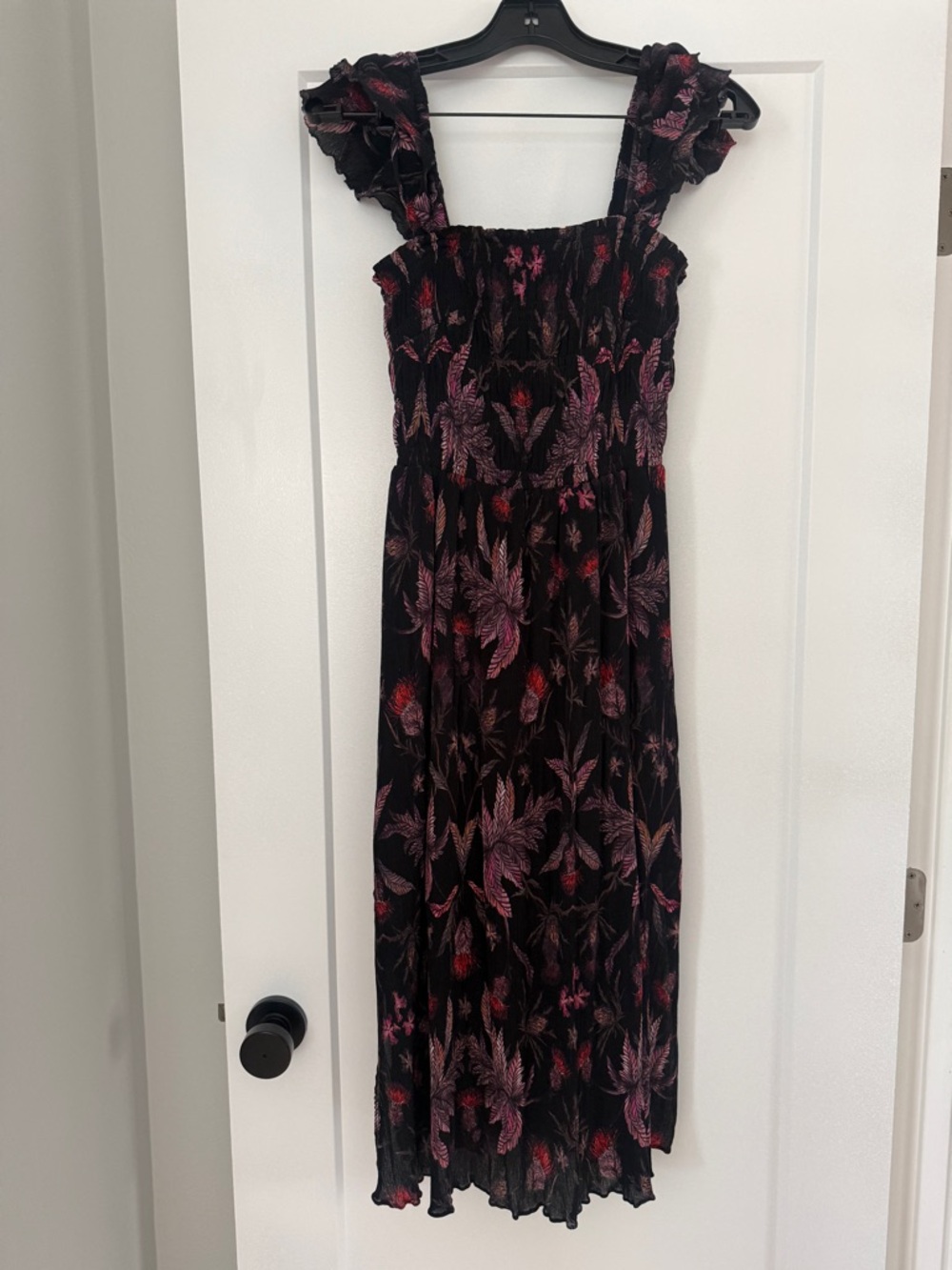 AllSaints Black Floral Trim Blouse - Picture 4 of 9